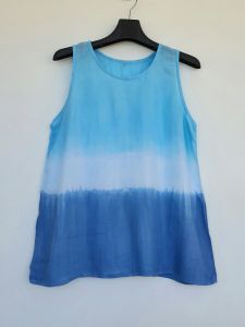 เสื้อแขนกุด เสื้อกล้ามผู้หญิง เสื้อกล้ามมัดย้อม งาน Handmade จากลำพูน เนื้อผ้านุ่มลื่น บางเบา ใส่สบาย