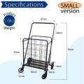 【Local Seller】 Push Cart Grocery Trolley  ★ Shopping Cart Trolley ★ 4 Option ★ Heavy Duty Black Shopping Trolley & Foldable Aluminium Trolley 【SMALL & BIG】. 