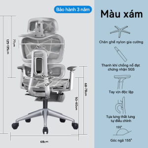 Xpanse LS900 ghế công thái học Nâng cấp chân thép chịu tải 280KG đệm ngồi có thể điều chỉnh ghế văn phòng