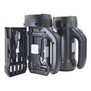 Outdoor Camping Portable Cycling Car Multifunctional Flashlight + Screwdriver Cutter Sleeve Tool Set Screwdriver Tool Set Emergency Hardware Tool Kit Work Light Hexagonal Set Combination Flashlight Hardware Tool Set