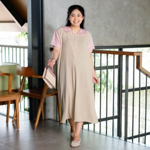 Yoenik Apparel Wonwu Midi Dress - Dress Lengan Pendek - Korean Style - Baju Busui - Home Dress Korea