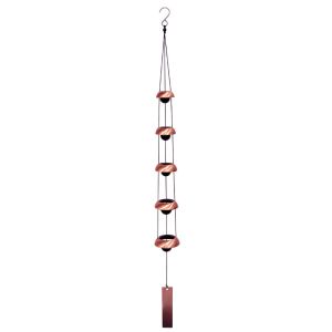 OKDEALS01 3/5 Layer Japanese Style Metal Wind Chime with Hook Crisp Sound Temple Wind Bell Hanging Ornament Vintage Wishing Wind Chime Garden