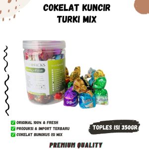 COKLAT KUNCIR TURKI 350gr MIX Cokelat Turkey Chocolate Kemasan Turky Turkiy Hadiah Cemilan Arab