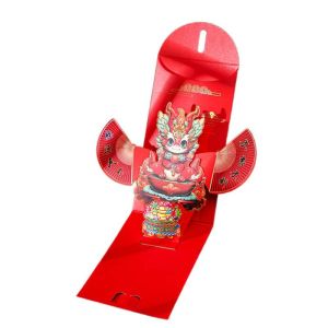 NCNC(okdeals01) cny red packet 2026 新年红包 马年红包 Foldable Spring Festive Red Envelope Pull-out Design Three-dimensional Creative Solid Chinese New Year Red Packet 2025