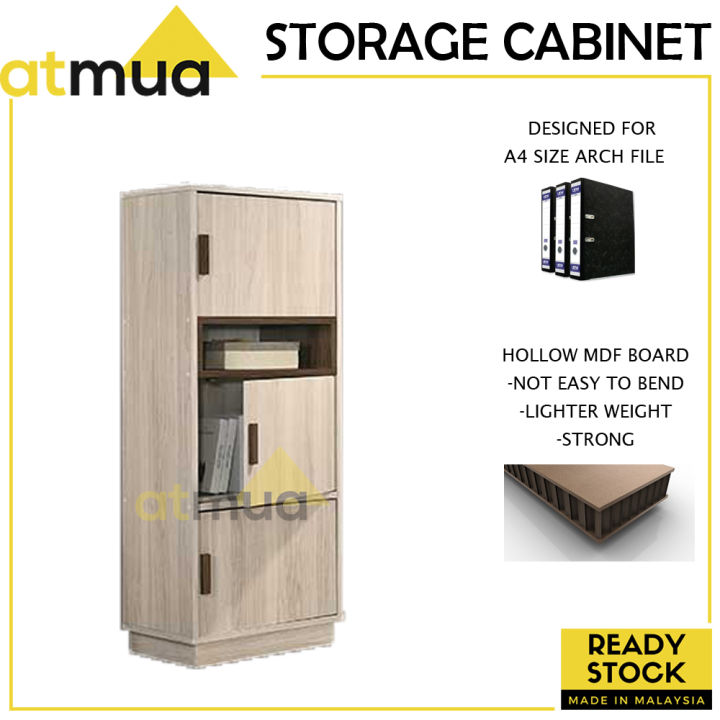 Atmua Tiso 3 Door Bookcase Book Shelf Book Book Rack Storage