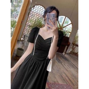 D11797 Amy Folded Front Textured Dress