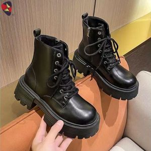 Katerina Fashion Korean Ankle Zipper Boots Shoes Heeled For Women #K-6