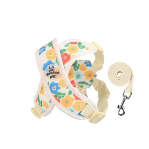 PERNEAKY ปรับได้ ชุดรัดตัวสุนัขรูปตัว X ระบายอากาศได้ ป้องกันการหลบหนี สายรัดหน้าอกสำหรับสุนัขและแมว ทนทาน น้ำหนักเบา ชุดสายรัดและสายจูงสุนัข สำหรับสุนัขขนาดเล็กและกลาง