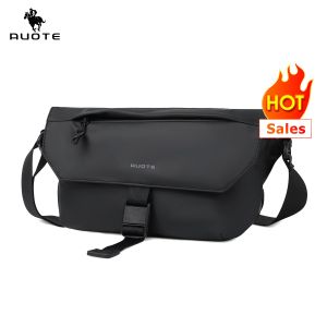 AUOTE Men Bag Shoulder Bag Chest Bag Fashion Cross Body Bag Soft PU Bag Large Capacity Leisure Bag Street Bag Casual Bag Lightweight Messenger Bag Travel Bag Business Bag Sports Bag
