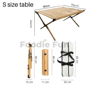 Outdoor Egg Roll Table Portable Height Adjustable Folding Aluminum All Terrain Foldable Camping Picnic BBQ Egg Roll