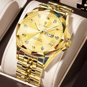 POEDAGAR luxury watch for men waterproof business stainless steel angular dial watch