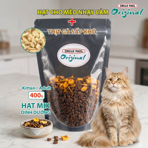 Hạt Cho Mèo Nhạy Cảm Uncle Paul Mix Gà Sấy Khô Thức Ăn Thú Cưng Tiêu Hóa Khỏe Nhiều Vị