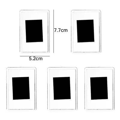 5pcs Transparent Acrylic Blank Photo Frame Soft Magnetic DIY Insert Fridge Magnet Mini Home Kitchen Refrigerator Photo Frame Photo Display