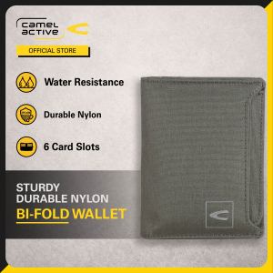 C by camel active Bi Fold Wallet Nylon 8 Card Slots with Detachable Card Holder -Olive VW6802NL6#OLV