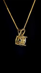 สร้อยคอโมอิสซาไนต์ KNOBSPIN 1-5 CT แบบโซลิแทร์ ได้รับการรับรอง GRA เงินสเตอร์ลิง s925 18k สร้อยคอคลาสสิกสำหรับผู้หญิง