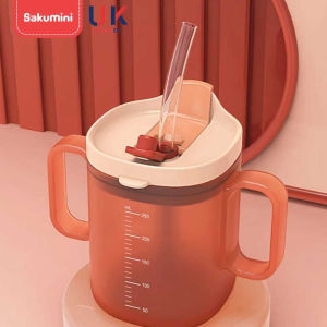 Sakumini 2in1 Training Duckbill Straw Cup Gelas Botol Minum Sedotan Anak Traning Cup Duckbill 250ml 12 Bulan+