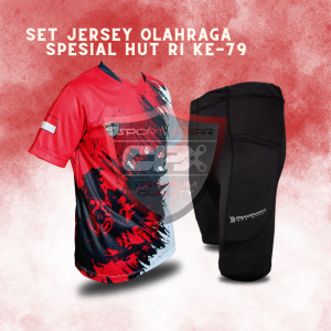 Cpx Roadrunner Set Jersey dan Celana Olahraga Pria Wanita Lari Badminton Voli Dryfit Spesial HUT RI