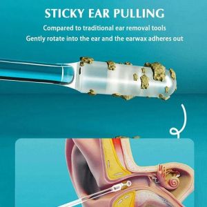 24Pcs Disposable Silicone EarWax Remover Sticky Ear Pick For Kids Older Adults Ear Cleaner Reusable Adhesive Earpick Ear Care