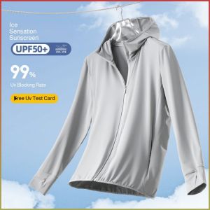 Sunshirt Invisible Zipper Pocket Sunscreen Clothing Ice Silk Quality Waterproof 360° Protection