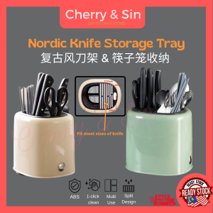 UipalityI Multi-functional Storage Knife Holder Kitchen Organiser Chopsticks Forks Spoons Racks Pisau Simpan Dapur
