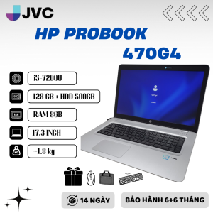 Laptop Giá Rẻ HP Probook 470 G4 Core i5 7200U/ RAM 8GB/ SSD 128GB + HDD 500GB/ VGA 930MX/ FHD