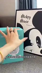 Rechargeable USB 5000mAh Portable Folding Desk Fan with LED Light Cooling Device for Bedroom Camping Office Dorm