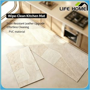 Kitchen Floor Mat Waterproof Oil-resistant Wash Free Carpet Long Strip Foot Pad Household Anti Slip