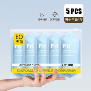 🇸🇬 [In Stock]NEW 100% Cotton Disposable Underwear Men EO Sterilization Disposable Panties Travel Men Underpants