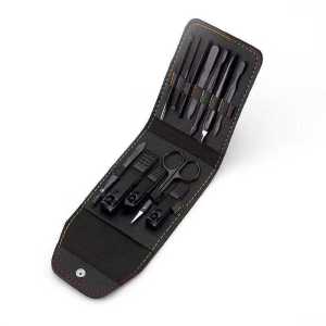 HTF.12pcs 16pcs 19pcs Beauty Nail Clipper Cutter Trimmer Ear Pick Grooming Kit Manicure Set Tool