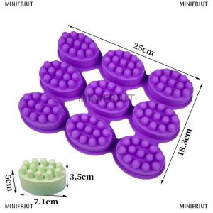 [COD] MINIFRIUT แม่พิมพ์สบู่ซิลิโคน3D สำหรับทำสบู่นวดบำบัดเครื่องมือทำสบู่สปาทรงรีอุปกรณ์งานฝีมือ
