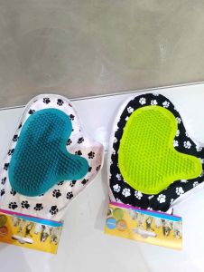 Bath Shower Grooming Pet Dog Cat Cleaning Brush Massage Comb Glove Hair Remover Gloves