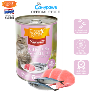 Pate Cho Mèo Cindy Recipe 8 Vị Thơm Ngon Lon Lớn 400g - Thức Ăn Ướt Các Vị CáThịt Hải Sản | Cattypaws
