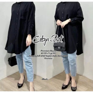 Tunik Wanita Terbaru/Atasan Wanita Oversize/Celsya Tunik/Atasan Wanita Korean Style/Tunik Wanita Polos/Kemeja Wanita Bahan Premium Rayon