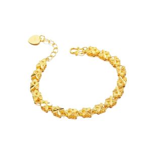 Four-leaf clover bracelet personality imitation gold bracelet Daily Wear Plated Bangles/Bracelets Jewelry Tahan lama