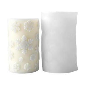 Snowflake Cylinder Silicone Molds Christmas Molds Epoxy Resin Molds Craft Molds Castings Molds Plasters Molds
