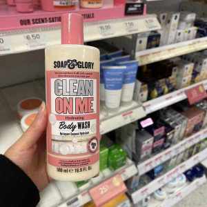 ❦Stock UK New Packaging Soap Glory Elegant Fragrance Clean On Me Cream Body Wash Moisturize☼