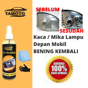 Headlight Cleaner & Restorer by Tamoto - Pembersih & pengkilap kaca mika lampu depan mobil atau motor yang kuning dan kusam