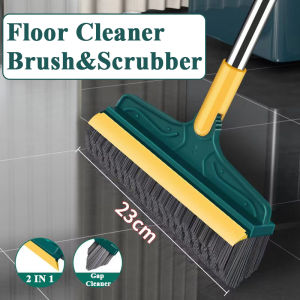 2 IN 1 Kitchen Cleaning Scrub Brush With Long Handle Bathroom Floor Brush Windows Crevice Brush Cleaner Tools