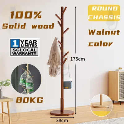[✅SG Ready Stock] 100% solid wood Wooden Clothes Hanger Rack Nordic Style Clothes Hanger Hook Bedroom Coat Stand Rack