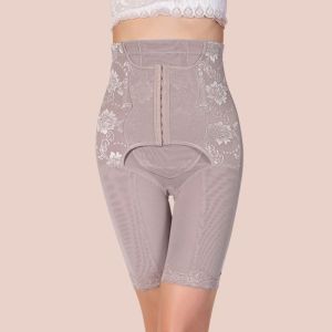 L-3XL Women High Waist Buckle ShapeWear Panty Thigh Slimming