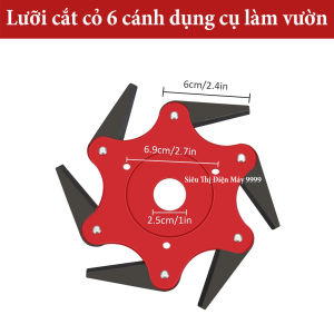 Lưỡi rẫy cỏ an toàn lưỡi cắt cỏ tận gốc 6 cánh - Dụng cụ làm vườn chuyên nghiệp giúp loại bỏ cỏ tận gốc