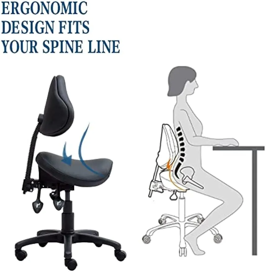 Revolving Stool Lab Stool With Back Support Naomi Home Swivel