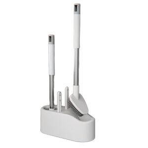 4 in 1 Toilet Brush Complete Bathroom Cleaning Set with 360° Coverage Multifunction Brush For Bathroom