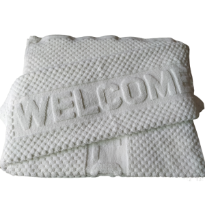 ผ้าเช็ดเท้า Welcome ผ้าเช็ดเท้าโรงแรม ซับน้ำดีเยี่ยม ทอแน่น ทอด้ายคู่ คุณภาพโรงแรม ราคาบ้านบ้าน