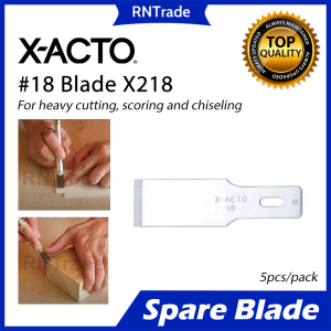 X-ACTO X ACTO XACTO #18 Spare Blade Heavy Weight Wood Chiseling Blade #18 - Type B C D Handle Pack of 5 Blades (X218)