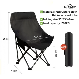Folding Moon Chair Outdoor Travel Fishing Picnic Camping Beach Chair Convenient And Easy To Carry Load 100KG