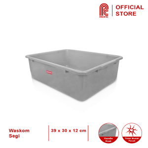 PACIFIC Waskom Segi Abu Keranjang Bak 1 Pcs Plastik Multipurpose Basket Serbaguna PAC-KRJG