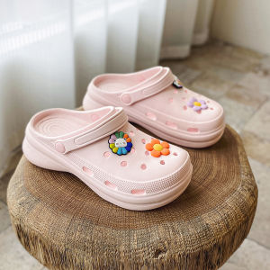 [Free Shipping] 4.0 Soft-Soled Height-Increasing Perforated Sandals In Candy Colors Thick-Soled Summer Shoes For Women Garden Shoes Outdoor Footwear For Women