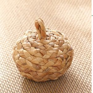 CHLOCH Dệt từ rơm Bánh bí ngô rơm Nhân tạo Làm thủ công dây chuyền hình cây thông Noel Tự nhiên Đồ trang trí hình bí ngô. Trang trí Giáng sinh và Halloween.