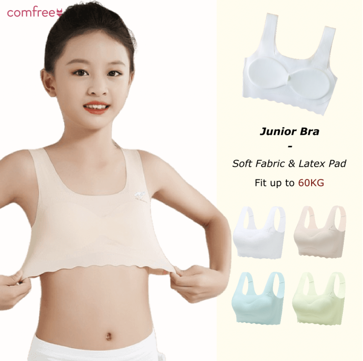 🇲🇾[S-L] Bubblerie Ice Silk Girl Junior Puberty Bra Plus Size